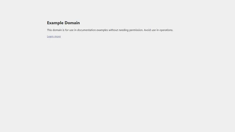 Screenshot of Example.com