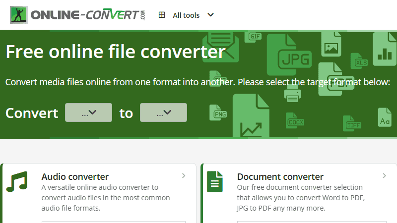 Screenshot of Online Convert