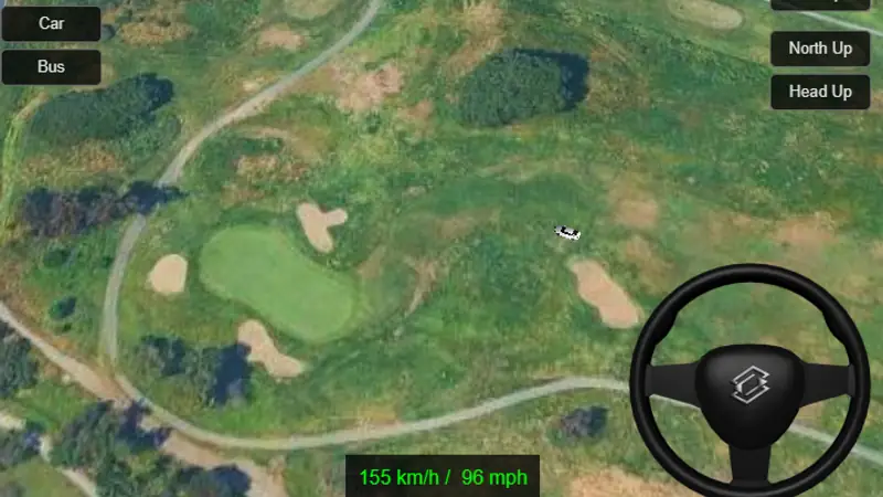 3D Driving Simulator on Google Maps