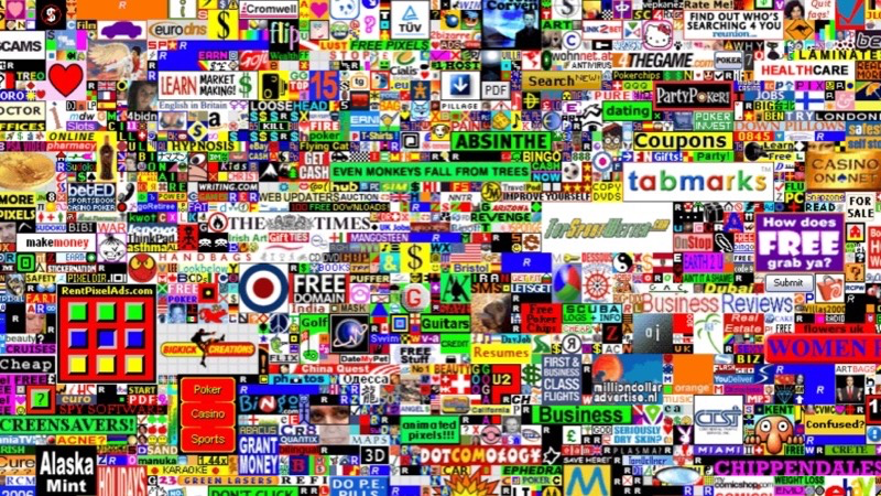 Screenshot of The Million Dollar Homepage