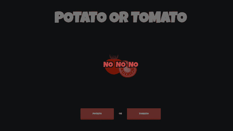 Screenshot of Potato or Tomato