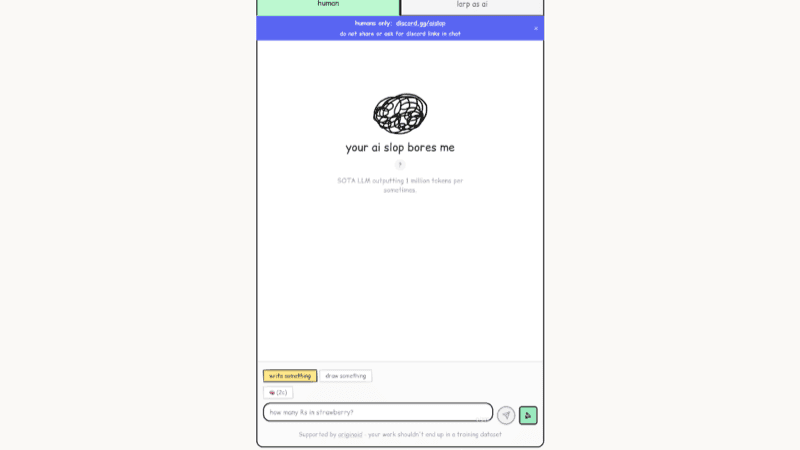 Screenshot of Your AI Slop Bores Me
